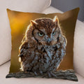 Axyaa Wild Owl Cushion Cover: Decorative Sofa Pillowcase for Home and Children's Room