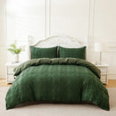 Axyaa Tufted Geometric Duvet Cover Set with Pillowcases - Lightweight Boho Bedding