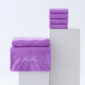 Axyaa Coral Fleece Towel Bath Set 2025 - Solid Color Simple Combo