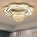 Axyaa Nordic Crystal LED Ceiling Chandelier - Elegant Minimalist Luxury Lighting for Home