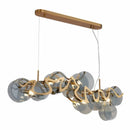 Axyaa Minimalist Glass Pendant Light in Gold Iron for Luxury Living Room