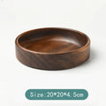 Axyaa Acacia Wood Snack Plate & Salad Bowl Set - Chinese Style Multi-cell Design
