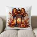 Autumn Plaid Pumpkin Pillow Cover - Axyaa Decorative Throw Cushion for Sofa, Bedroom, Car