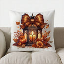 Axyaa Autumn Plaid Pumpkin Decorative Pillow Cover for Sofa, Bedroom, Car