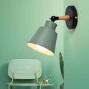 Axyaa Nordic Wood LED Wall Lamp: Modern Macaron Design for Bedroom, Living Room, and Corridor