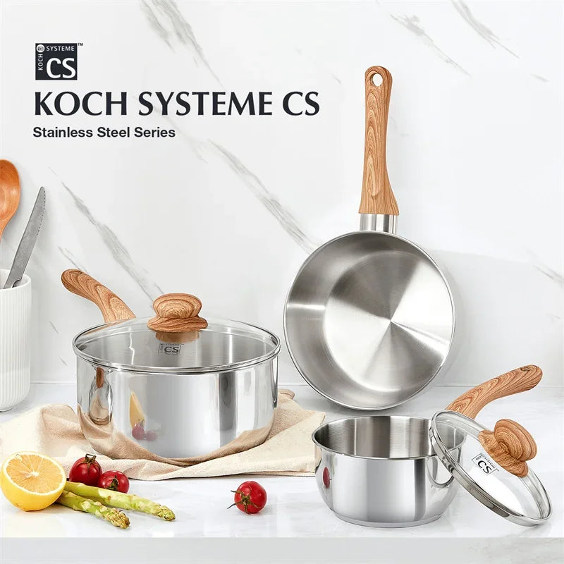 Axyaa Stainless Steel Saucepan with Bakelite Handle