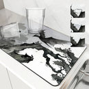 Axyaa Non-slip Coffee Cup Drying Mat, Ancient Style, Absorbent Diatoms Tableware Mat