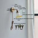 Axyaa Flower Design LED Wall Light, Yellow Pink Glass Shade, Modern Nordic Bedroom Lampara De Pared