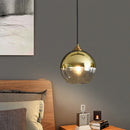 Axyaa Industrial Glass Pendant Lamp: Smoke Gray, Amber Gold, Silver Options