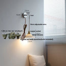 Axyaa Ceramic LED Wall Sconce Light Fixture with Pull Chain Switch