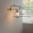 Axyaa Glass LED Wall Sconce, Luxury Stair Light, E27 Bulb, Green & White