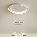 Axyaa Modern Simple Bedroom LED Ceiling Lights Dimmable Round Luster Lamp