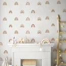 Axyaa Boho Rainbow Wall Decals for Kids Nursery Girls Children's Bedroom Decor