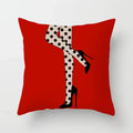 Axyaa Red Cartoon Cushion Cover 45x45cm - Modern Leisure Home Decor Pillow