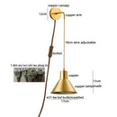 Axyaa Modern Wood Copper LED Wall Sconce for Living Room & Bathroom