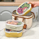 Axyaa 900ml Stainless Steel Lunch Box, Leak-proof & Microwave Safe Fruit Bento Box