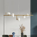 Axyaa Linear LED Glass Globe Pendant Light for Kitchen Dining Living Room