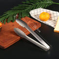 Axyaa Stainless Steel Food Tongs - Multi-Use Nonstick Clamp for Home Kitchen