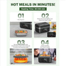 Axyaa Rechargeable Electric Lunch Box: Portable Self-Heating Food Warmer