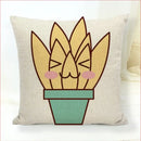 Axyaa Floral Linen Pillowcase 45*45cm for Home & Office Decor