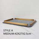 Axya Metal Decorative Tray for Home Organization and Decoration