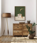 Axyaa Coffee Diver Canvas Print: Modern Kitchen Wall Art, Coffee Lovers Gift
