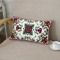 Axyaa Ethnic Floral Embroidered Canvas Cotton Pillow Cover 30x50cm