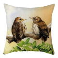 Magpie Print Cushion Cover by Axyaa: Decorative Flora & Fauna Pillowcase for Home