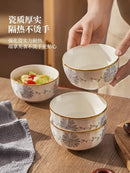 Axyaa Ceramic Rice Bowl Set, 4.5-inch Small Bowl, Beautiful Tableware