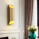 Axyaa Modern Brass LED Wall Lamp for Hotel Living Room, Bedroom & Corridor