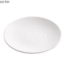 Axyaa Striped Ceramic Plates Set Mixed Usage Circular Tableware