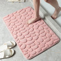 Axyaa White Memory Foam Non-Slip Bath Mat - Soft & Absorbent Rug