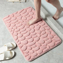 Axyaa White Memory Foam Non-Slip Bath Mat - Soft & Absorbent Rug
