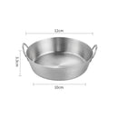 Axyaa Stainless Steel Double Handle Snack Plate & Sauce Bowl Kitchen Tableware