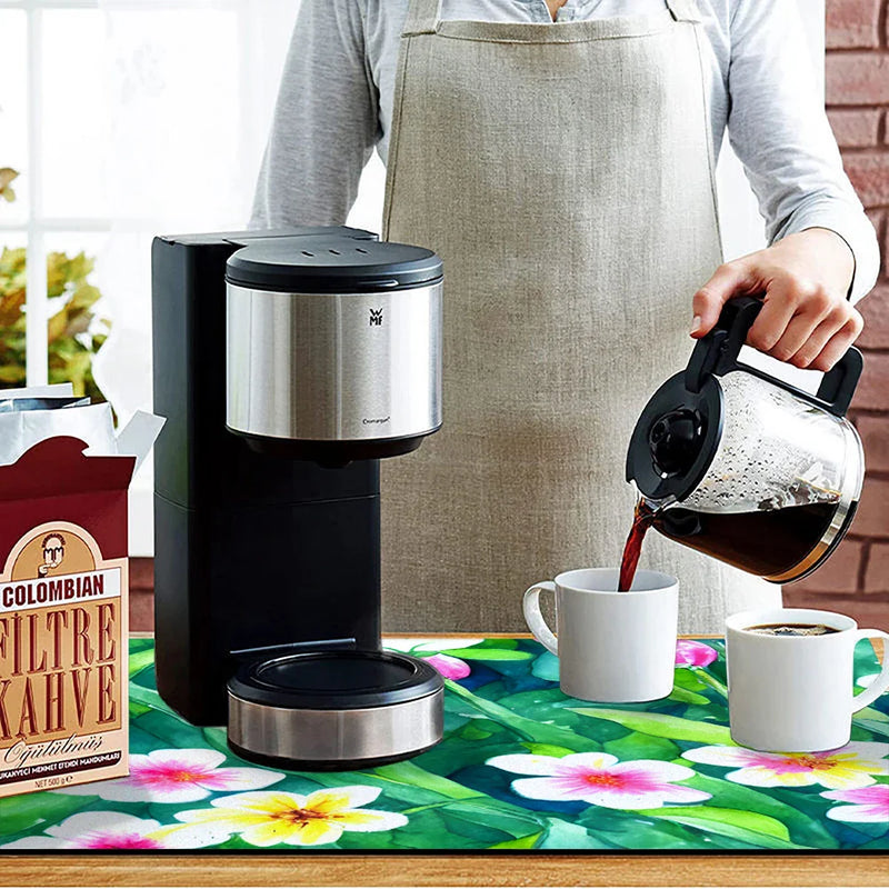 Axyaa Flower Drain Mat: Quick-Dry Absorbent Kitchen & Bathroom Pad