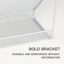 Axyaa 5-Level Vertical File Rack - Silver Mesh Design for Office Storage