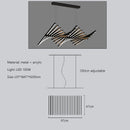 Axyaa Fishbone LED Pendant Light: Modern Nordic Chandelier for Home, Restaurant, and Loft