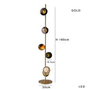 Axyaa Glass Ball Floor Lamp Modern Room Decoration Standing Light for Living Room & Office