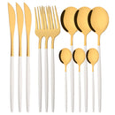 Axyaa Mirror Silver Stainless Steel Cutlery Set - 12Pcs Western Dinnerware Kitchen Utensils