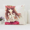 Axyaa Anime Peach Pillow Cover for Sofa Car Decoration, Polyester Cushion Case