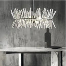 Axyaa Crystal Glass Round Chandelier: Modern, Minimalist, Creative Art Bedroom Lamps
