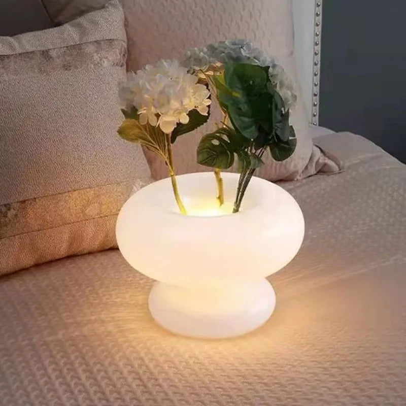 Nordic Glass Mushroom Table Lamp for Living Room by Axyaa