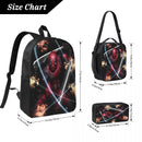 Axyaa Deadpool Backpack Set with Pencil Boxes, Bookbag, Lunch Box for Kids
