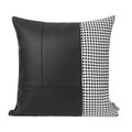 Axyaa Woven Black White Stitching Sofa Pillow Set for Living Room Bedroom Hotel Villa