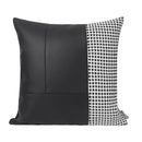 Axyaa Woven Black White Stitching Sofa Pillow Set for Living Room Bedroom Hotel Villa