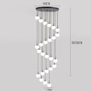 Axyaa Staircase Chandeliers LED Pendant Light for Modern Living Room Decor