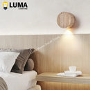 Axyaa Wabi-Sabi Yellow Travertine Wall Light - Natural Stone LED Sconce for Bedroom, Restaurant