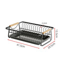 Axyaa Iron Dish Drying Rack with Drainboard for Kitchen Counter