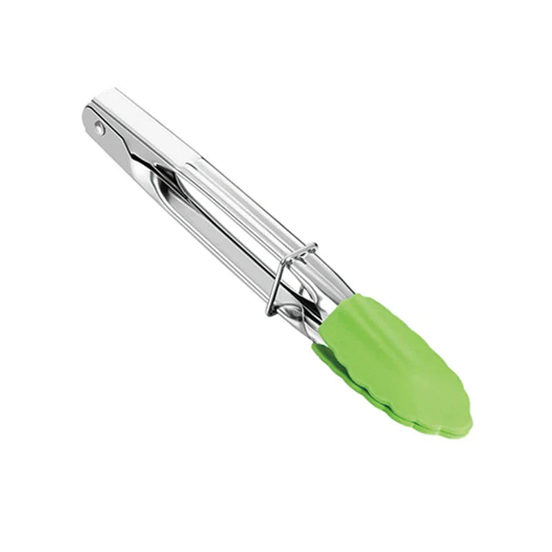 Axyaa Silicone Head Food Tongs with Stainless Steel Handle