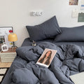 Axyaa Cotton Solid Color Four-Piece Bedding Set for Student Dorm